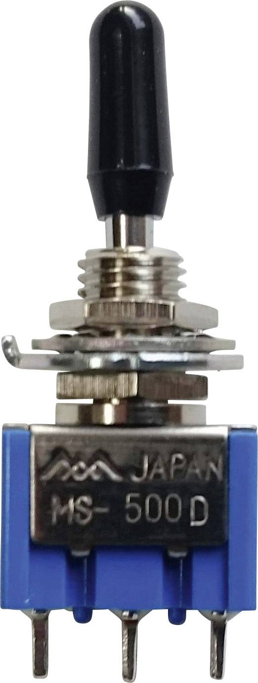 Miyama 701220 MS 500-BC-D Vippströmställare 125 V/AC 6 A 1x På/Av/(På) låsande/0/momentan 1 st