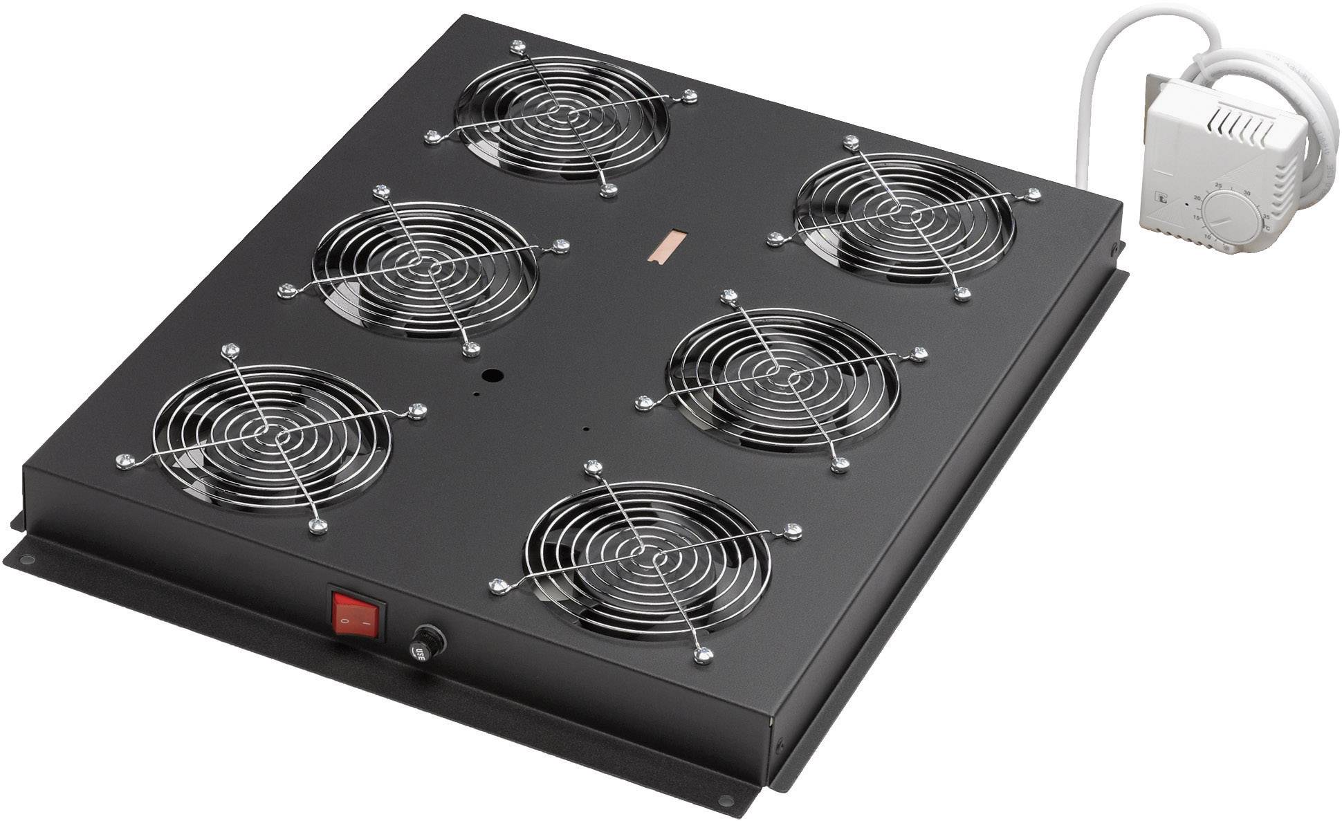 Digitus DN-19 FAN-4-SRV-B 19 tum 4 x Nätverksskåp-fläkt 1 U Svart