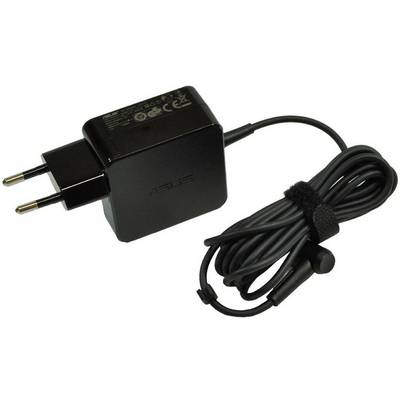 Svart nätadapter med EU-kontakt och långt kabel, lämplig för elektroniska enheter.