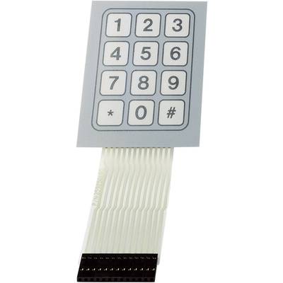 Membran-keypad  Knappsats-matris 1 x 12 TRU COMPONENTS SU709948 1 st 