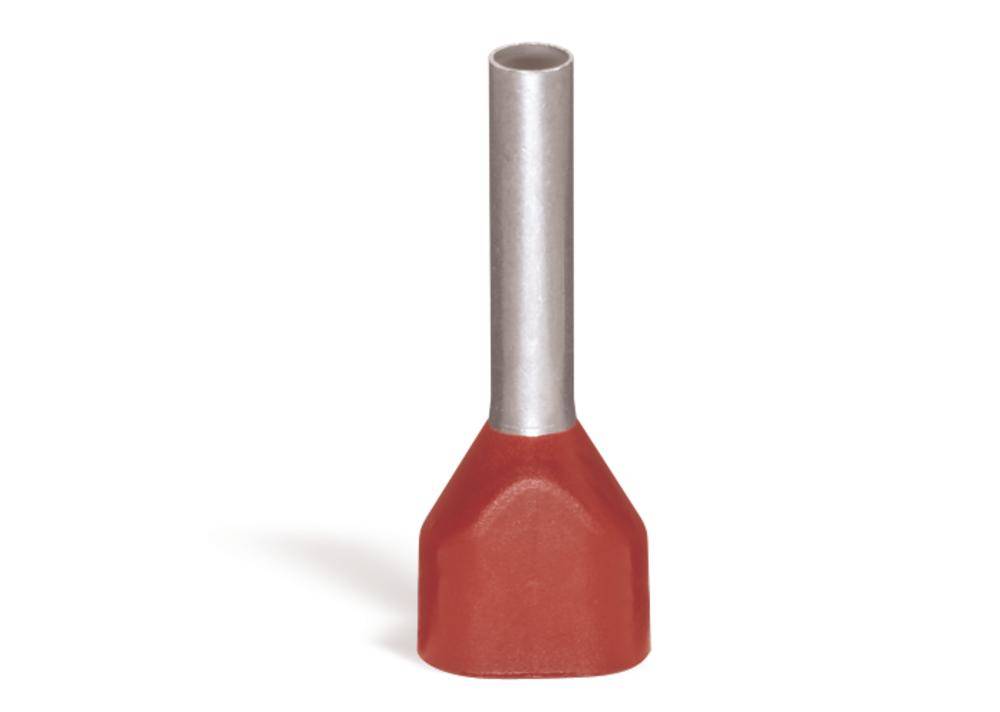 WAGO 216-542 Dubbla ändhylsor 1 mm² Delisolerad Röd 500 st