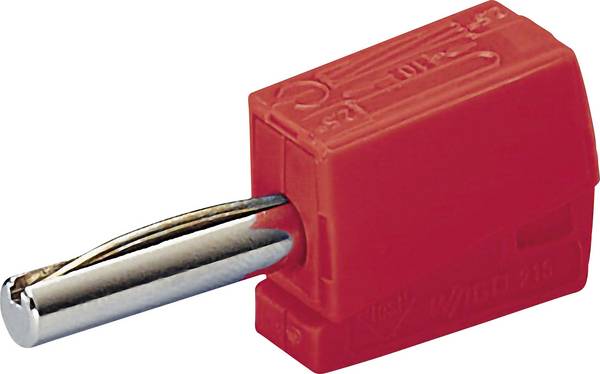 WAGO Banankontakt Kontakt hane rak Stift-Ø: 4 mm Röd 1 st