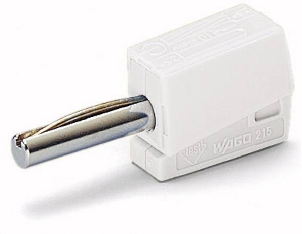 WAGO Banankontakt Kontakt hane rak Stift-Ø: 4 mm Vit 1 st