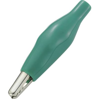 TRU COMPONENTS TC-ACR1GN203 Krokodilklämma Grön Spännvidd max.: 3 mm Längd: 35 mm 1 st