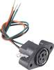 BKL Electronic 0204027 Miniatyr DIN-rundkontakt Hona inbyggd vertikal Antal poler: 6 Svart 1 st