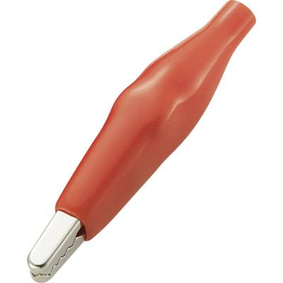 TRU COMPONENTS TC-ACR1RD203 Krokodilklämma Röd Spännvidd max.: 3 mm Längd: 35 mm 1 st