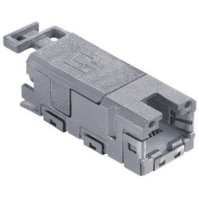 En grå mekanisk koppling med rektangulär form, använd i elektriska kretsar för att förbinda komponenter.