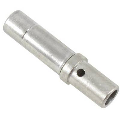 Metallcylinder med ett hål på sidan, sannolikt en del av en större mekanism eller ett verktyg. Tänkbar för tekniska tillämpningar.