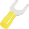 Cimco 180160 Gaffelkabelsko 4 mm² 6 mm² Hål-Ø=4.3 mm Delisolerad Gul 1 st