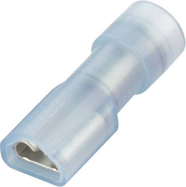 Vogt Verbindungstechnik 396508 Flatstifthylsa Anslutningsbredd: 4.8 mm Anslutningstjocklek: 0.8 mm 180 ° Helisolerad Blå 1 st