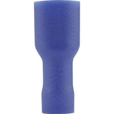 En blå plastdetalj i cylindrisk form, möjligen en adapter eller ett kopplingstycke för tekniska tillämpningar.