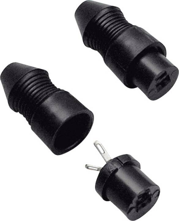 Högtalar-hankontakt BKL Electronic Hona rak Antal poler: 2 Svart 0205002 1 st