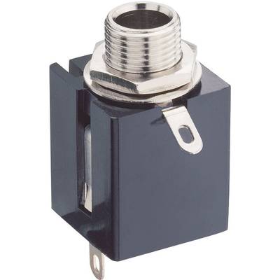 Lumberg KLBPS 3 Hörlursuttag 6.35 mm Hona inbyggd vertikal Antal poler: 3 Stereo Svart 1 st