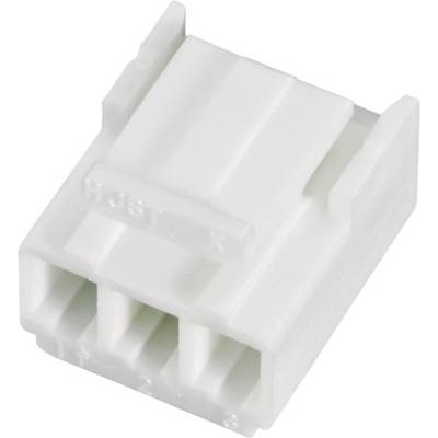 En vit plastplugg med fyra rektangulära anslutningar, som typiskt används för elektriska kopplingar i elektroniska enheter.