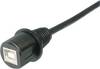 USB-anslutning 2.0 - IP67 Hona inbyggd TC-A-KAB-USBB-FS-1M-203 USB B-anslutning med 1 m kabel 1586512 TRU COMPONENTS Innehåll: 1 st