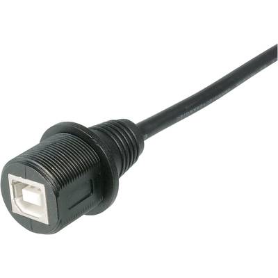 USB-anslutning 2.0 - IP67 Hona inbyggd USB B-anslutning med 1 m kabel A-KAB-USBB-FS-1M ASSMANN WSW Innehåll: 1 st