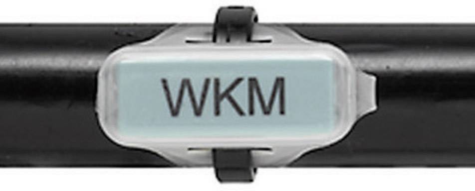 Ett svart rör med en ljusblå markering med texten 'WKM'.