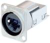 Neutrik NE8FDY-C6 EtherCon® RJ45 CAT6 inbyggnadsuttag NE8FDY-C6 Hona inbyggd NE8-FDY0-C6 Poler: 8P8C Antal poler (RJ) 8P8C Nickel 1 st