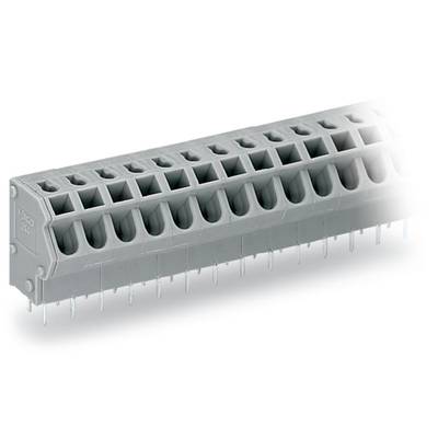 WAGO Fjäderterminalblock 1.50 mm² Antal poler 2 Grå 420 st