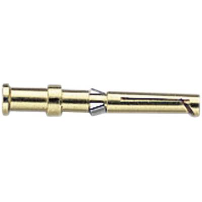 Ett gyllene cylindriskt metallstycke med avtrappade ändar, möjligen en kopplingsdetalj eller adapter för tekniska tillämpningar.