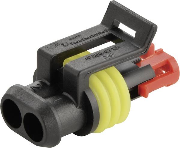 TE Connectivity Sockelhuskabel AMP-Superseal 1.5mm Series Totalt antal poler 2 Rastermått: 6 mm 0-282080-1 1 st