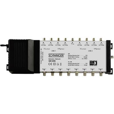 Schwaiger SEW4098 SAT multiswitch Input (SAT): 9 (8 satellit / 1 markbunden) Abonnenter: 8