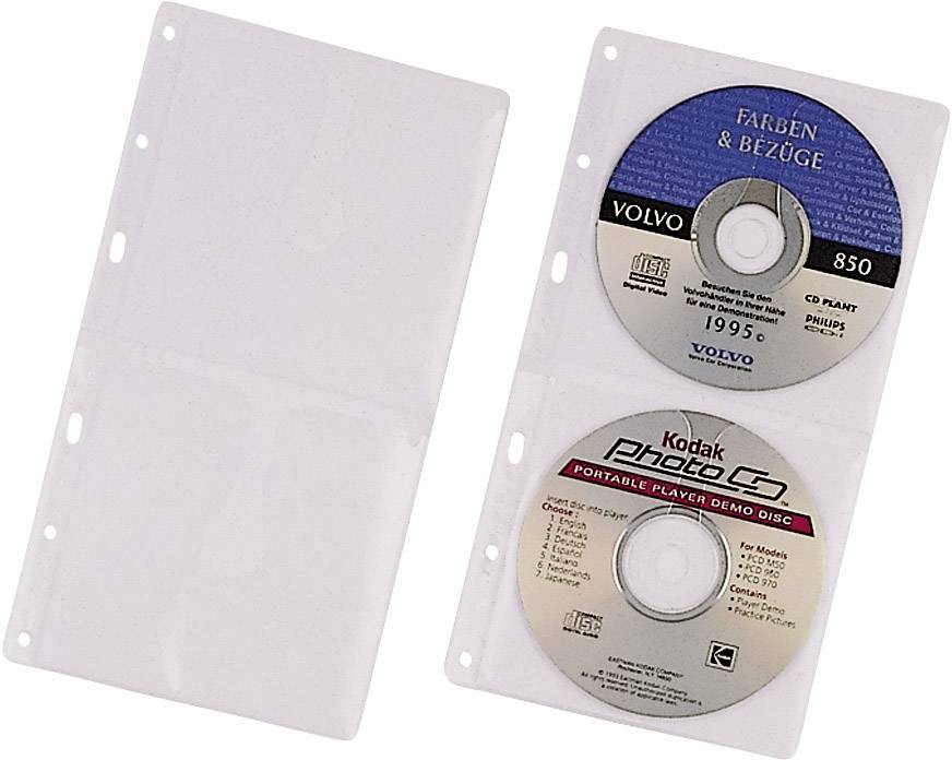 Durable CD/DVD-mapphölje 2 CDs/DVDs/Blu-rays Polypropylen Transparent 5 st (B x H) 155 mm x 285 mm 520319