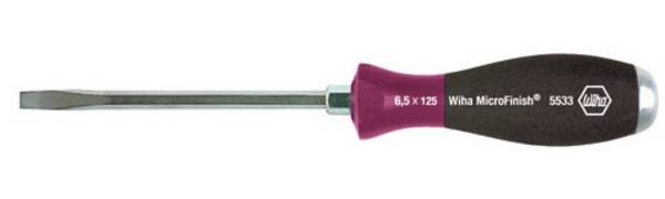 Wiha Schlitzschraubendreher 10,0x1,6x175mm Micro-Finish Verkstad Spårskruvmejsel Klingbredd: 10 mm Klinglängd: 175 mm