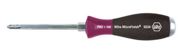 Wiha KreuzSchlitzschraubendreher Gr.1x80mm PH Micro-Finish 29149 Verkstad Stjärnskruvmejsel PH 1 Klinglängd: 107 mm DIN ISO 8764