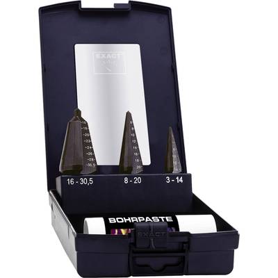 Exact 1605209 Stegborr-set 3 delar 3 - 14 mm, 4 - 20 mm, 16 - 30.5 mm HSS TiAIN 3-skaft 1 set
