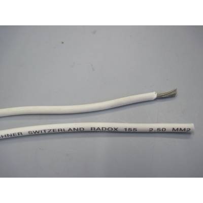 Huber+Suhner 12420248 Flätad kabel Radox® 155 1 x 2.50 mm² Vit Metervara