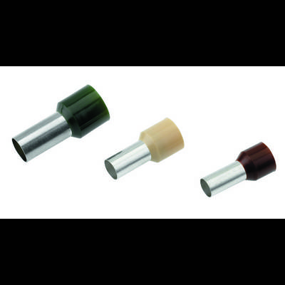 Cimco 18 1014 Ändhylsa 10 mm² Delisolerad Brun 100 st