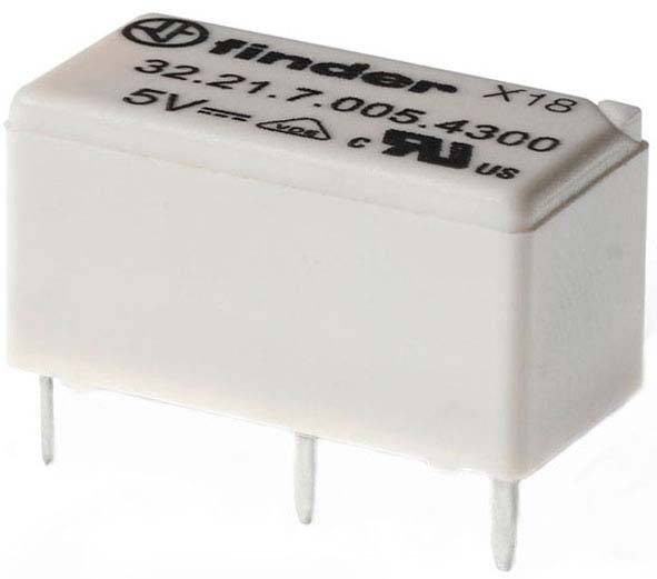 Finder 32.21.7.005.2300 Kretskort-relä 5 V/DC 6 A 1 NO 20 st