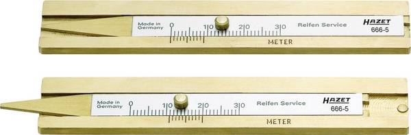 Hazet 666-5 Däckmönstermätare mekaniskt  Mätområde Djup 30 mm (max)
