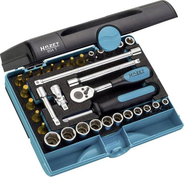 Hazet  Hylsnyckelsats metrisk 1/4" 33 delar 854T