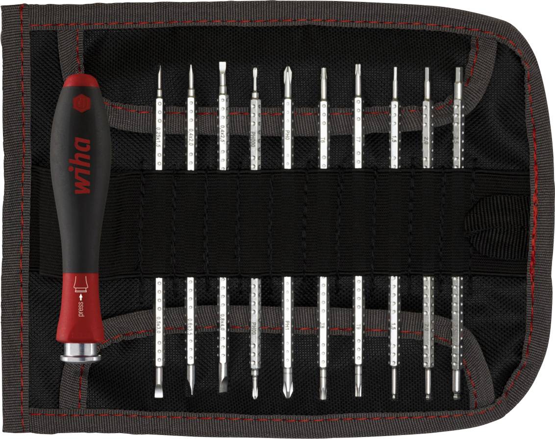 Wiha 269 T11 01 Utbytbara blad set 11 delar Spår, Stjärnspår Phillips, Inner-TORX, Inner-sexkantig Verkstad-0