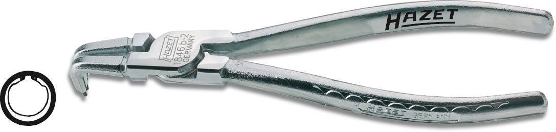 Låsringstång från Hazet med stängd säkerhetsflip, idealisk för montering av låsringar på fordonsdelar.