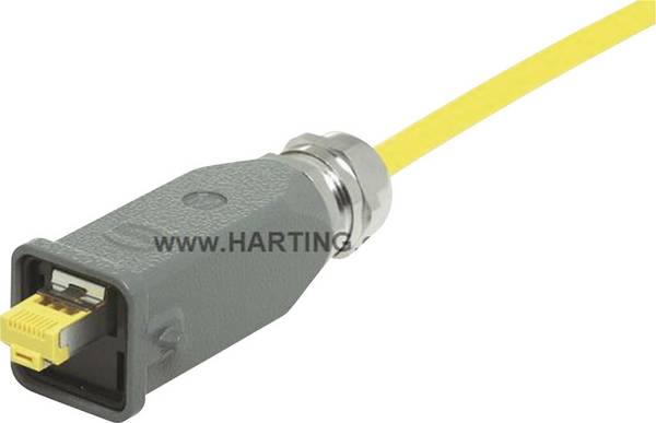 HARTING  Han® 3 A RJ45 10 G kontaktdon 09451151560 Kontakt hane rak  Poler: 8 Antal poler (RJ) 8 Svart 1 st