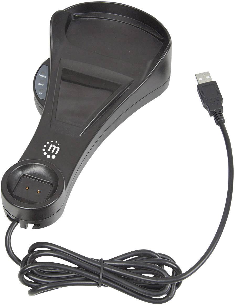 Ett svart USB-laddare med fyrkantig bas. Den har en distinkt design och är lämplig för elektroniska enheter.