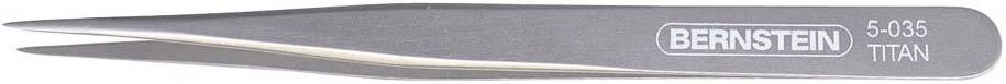Grå pincett med texten 'Bernstein 5-036 Titan' på sidan.