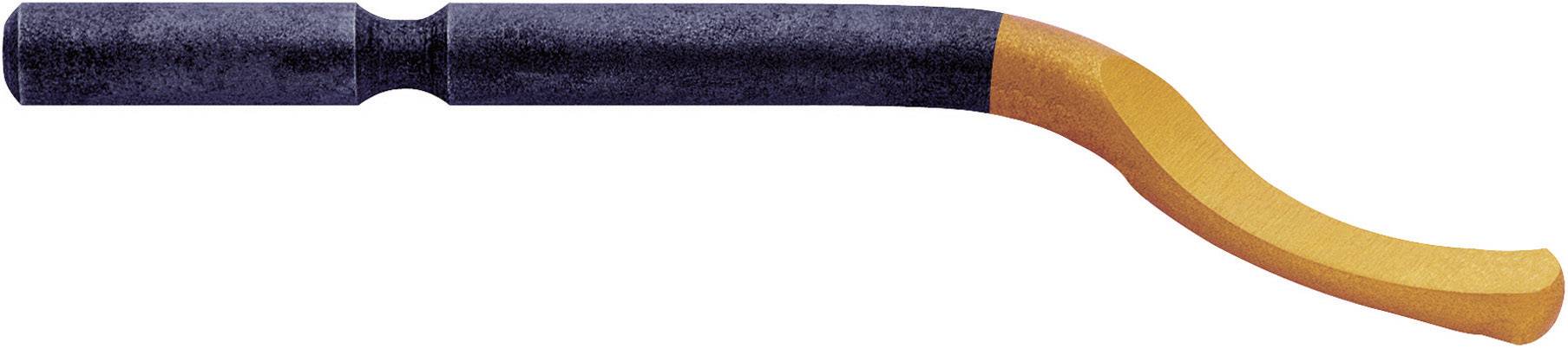 En svart och orange böjd skrapstav, ofta använd för särskilda ytbehandlingar eller anpassningar.