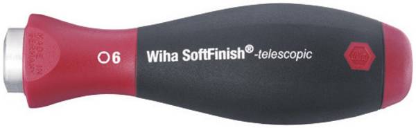 Wiha Schraubendrehergriff SYSTEM6 telescopic  SW6 und 1/4" Verkstad Utbytbart grepp Handtagsdiameter: 36 mm Handtaglängd: 120 mm Passar till: Wiha System 6