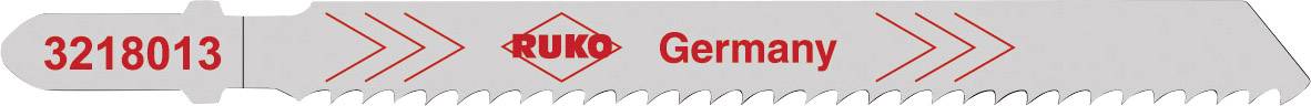 Sågblad med röd text '3218013' och 'Germany', verkstadstillbehör, från varumärket med en sexkantig logotyp.