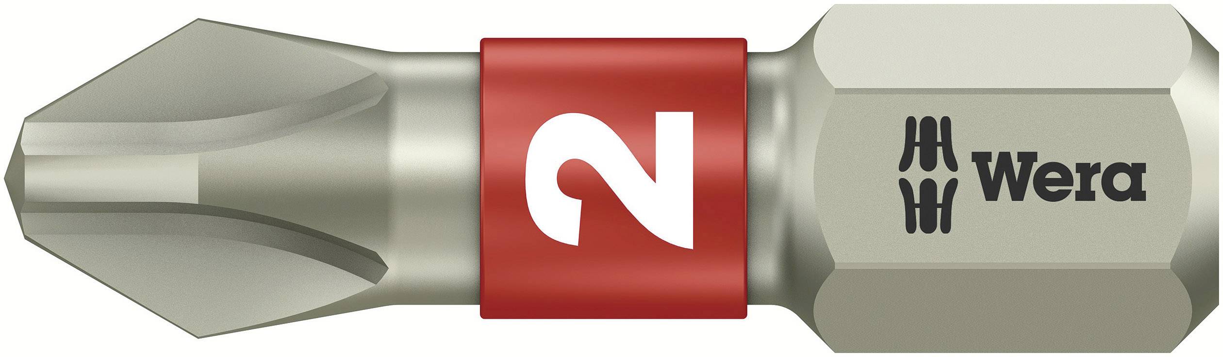 Bit av Von Wera med röd ring och märkning '2', avsedd för skruvmejsel, kompatibel med krysspårsskruvar.