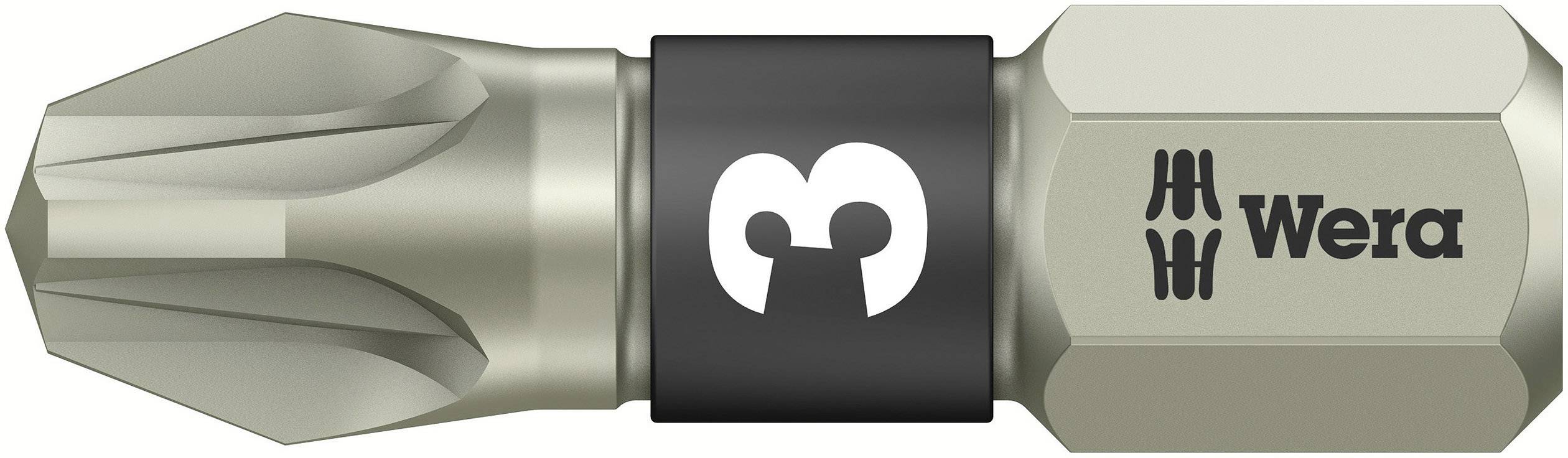 Skruvmejselinsats med Torx-huvud och svart ring, märkt med logotyp och varumärket 'Wera'.