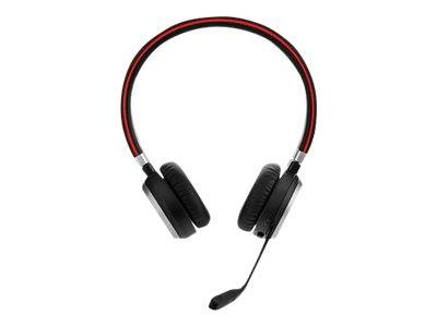 Jabra Evolve 65 MS Telefon On-ear headset Bluetooth, Sladd Stereo Svart, Silver Brusreducering Batteriladdningsindikerin-1