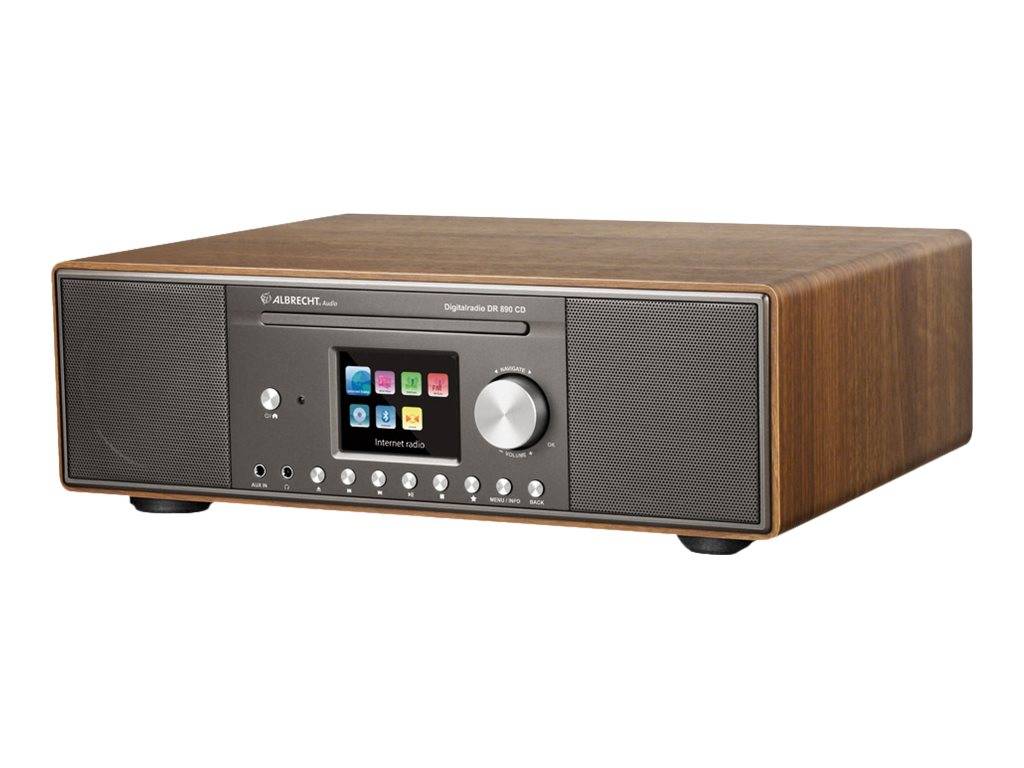 Internet-Radio DAB+ CD Albrecht DR 890 CD Walnuss DLNA Bluetooth UKW 