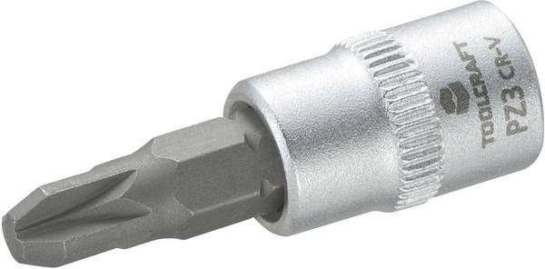 TOOLCRAFT 816059 Stjärnspår Pozidriv Hylsnyckel-bitsinsats PZ 3 1/4"