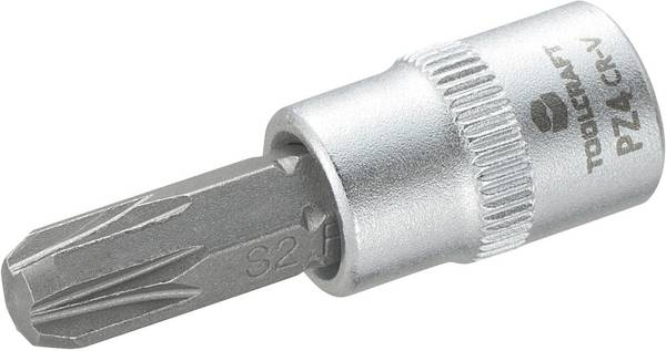 TOOLCRAFT 816060 Stjärnspår Pozidriv Hylsnyckel-bitsinsats PZ 4 1/4"