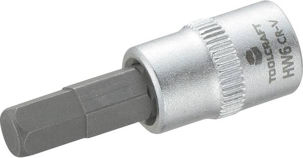 TOOLCRAFT 816071 Inner-sexkantig Hylsnyckel-bitsinsats 6 mm 1/4"